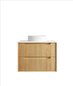 Byron Fluted 750mm Woodland Oak Wall Hung Vanity - Image 10