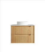 Byron Fluted 750mm Woodland Oak Wall Hung Vanity - Image 8