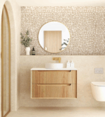 Byron Fluted 900mm Woodland Oak Wall Hung Vanity