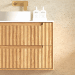 Byron Fluted 900mm Woodland Oak Wall Hung Vanity - Image 6