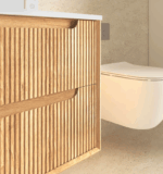 Byron Fluted 900mm Woodland Oak Wall Hung Vanity - Image 7