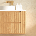 Byron Fluted 1200mm Woodland Oak Four Drawer Wall Hung Vanity - Image 7