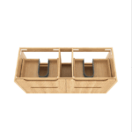 Byron Fluted 1200mm Woodland Oak Four Drawer Wall Hung Vanity - Image 6