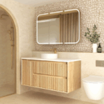 Byron Fluted 1200mm Woodland Oak Wall Hung Vanity - Image 3