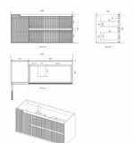 Byron Fluted 1200mm Woodland Oak Wall Hung Vanity - Image 13