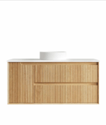 Byron Fluted 1200mm Woodland Oak Wall Hung Vanity - Image 10