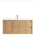 Byron Fluted 1200mm Woodland Oak Wall Hung Vanity - Image 9