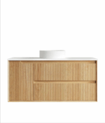 Byron Fluted 1200mm Woodland Oak Wall Hung Vanity - Image 7