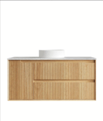 Byron Fluted 1200mm Woodland Oak Wall Hung Vanity - Image 5