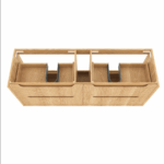 Byron Fluted 1500mm Woodland Oak Wall Hung Vanity - Image 12