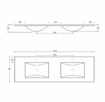 Byron Fluted 1500mm Woodland Oak Wall Hung Vanity - Image 16