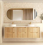 Byron Fluted 1800mm Woodland Oak Wall Hung Vanity