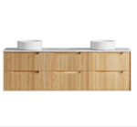 Byron Fluted 1800mm Woodland Oak Wall Hung Vanity - Image 8