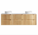 Byron Fluted 1800mm Woodland Oak Wall Hung Vanity - Image 7