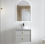 Boston 600mm Light Grey Wall Hung Vanity - Image 3