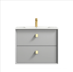 Boston 600mm Light Grey Wall Hung Vanity - Image 4