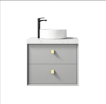 Boston 600mm Light Grey Wall Hung Vanity - Image 6