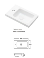 Mini Ensuite Vanity 400mm Fluted Vanity (with Basin) - Image 13