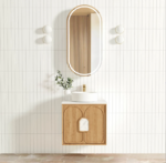 Laguna 600mm Natural American Oak Wall Hung Vanity