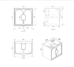 Laguna 600mm Natural American Oak Wall Hung Vanity - Image 18