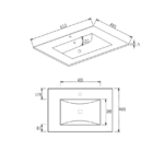 Laguna 600mm Natural American Oak Wall Hung Vanity - Image 17