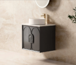 Laguna 600mm Black American Oak Wall Hung Vanity - Image 3