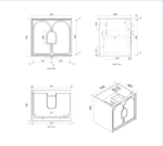 Laguna 600mm Black American Oak Wall Hung Vanity - Image 12