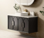 Laguna 1200mm Black American Oak Wall Hung Vanity - Image 3