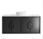 Laguna 1200mm Black American Oak Wall Hung Vanity - Image 11