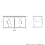 Laguna 1200mm Black American Oak Wall Hung Vanity - Image 15