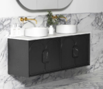 Laguna 1500mm Black American Oak Wall Hung Vanity - Image 3