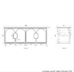 Laguna 1500mm Black American Oak Wall Hung Vanity - Image 16