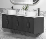 Laguna 1800mm Black American Oak Wall Hung Vanity - Image 3