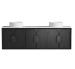 Laguna 1800mm Black American Oak Wall Hung Vanity - Image 7