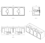 Laguna Mark II 1500mm Woodland Oak Wall Hung Vanity - Image 16