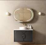 Laguna Mark II 900mm Black Oak Wall Hung Vanity - Image 7