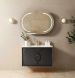 Laguna Mark II 900mm Black Oak Wall Hung Vanity - Image 12