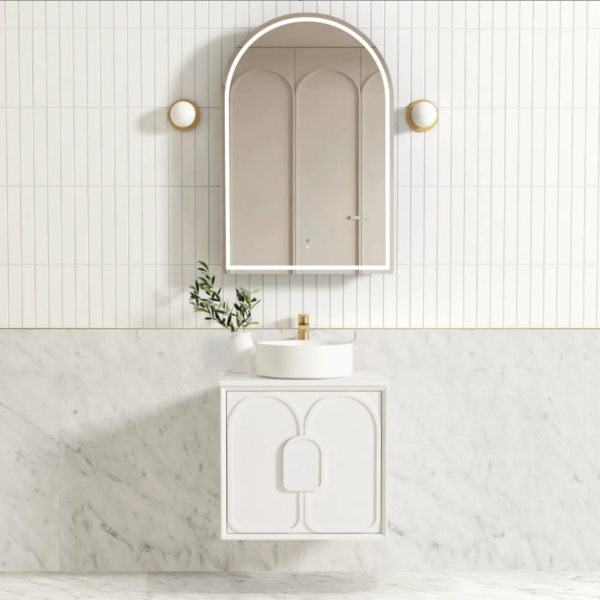 Laguna Mark II 600mm Matte White Wall Hung Vanity