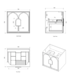 Laguna Mark II 600mm Matte White Wall Hung Vanity - Image 15
