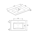 Laguna Mark II 600mm Matte White Wall Hung Vanity - Image 14