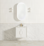 Laguna Mark II 600mm Matte White Wall Hung Vanity - Image 2