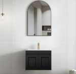Hampton Mark II 600mm Satin Black Wall Hung Vanity