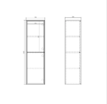 Marlo Tall Boy 350x300x1200 Matte Black - Image 4