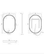 LED Noosa 900(H)x600(W)Frame Tuffi Mirror- Install Horizontal or Vertical - Image 15