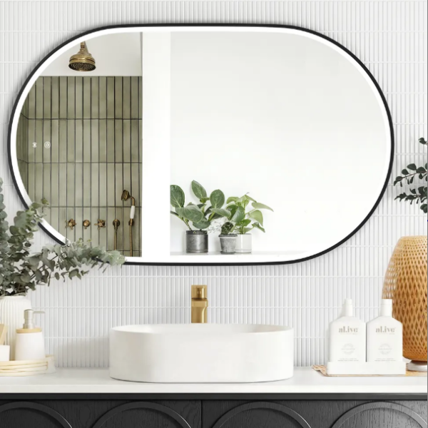 LED Noosa 900(H)x600(W)Frame Tuffi Mirror- Install Horizontal or Vertical