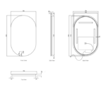 LED Noosa 1200(W)x750(H)  Mirror - Install Horizontal or Vertical - Image 2