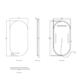 LED Noosa 1500(W)x750(H)  Mirror - Install Horizontal or Vertical - Image 21