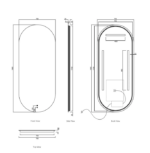 LED Noosa 1800(W)x750(H)  Mirror - Install Horizontal or Vertical - Image 12
