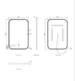 LED Newport 900(H)x600(W)  Mirror- Install Horizontal or Vertical - Image 17