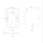 LED Newport 900(H)x600(W)  Mirror- Install Horizontal or Vertical - Image 8
